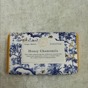 Honey Chamomile Scented Soap - Blue Floral Wrap